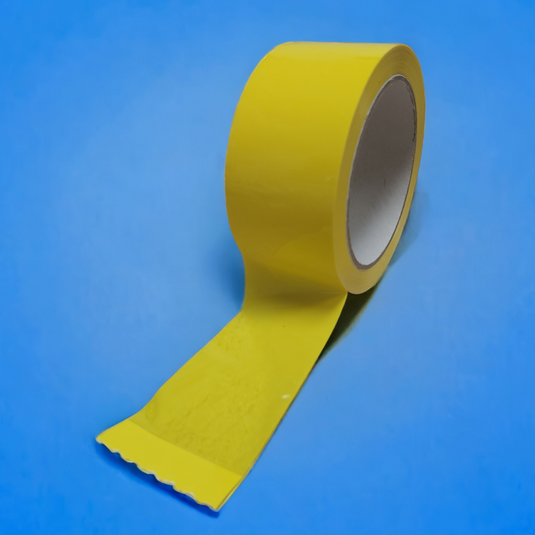 PP Acryle tape 50mm 66meter geel low-noise
