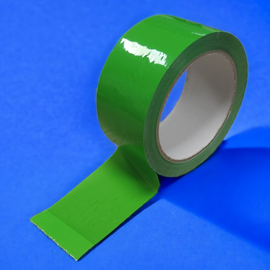 PP Acryle tape 50mm 66meter groen low-noise