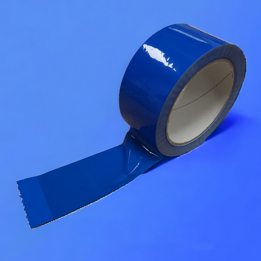 PP Acryle tape 50mm 66meter blauw low-noise