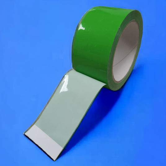 PP Acryle tape 50mm 66meter groen low-noise