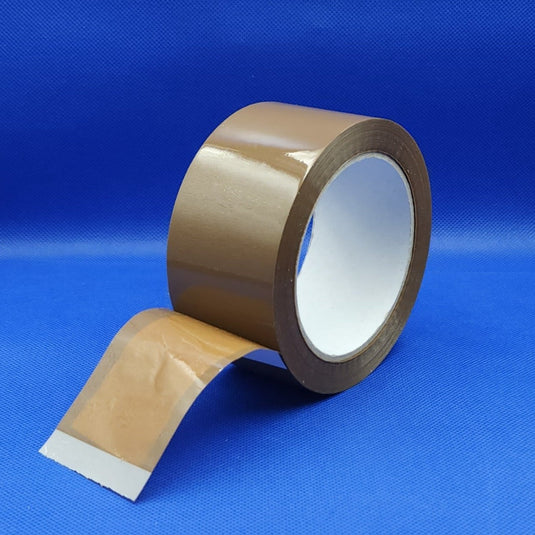 PP Acryle tape 48mm 66meter bruin low-noise