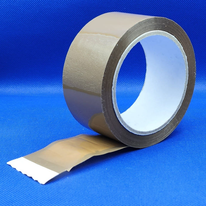 PP acryle tape 48mm 66meter bruin low-noise