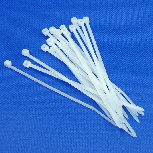 Kabelbinders wit, 2,5mm dik, 100mm breed