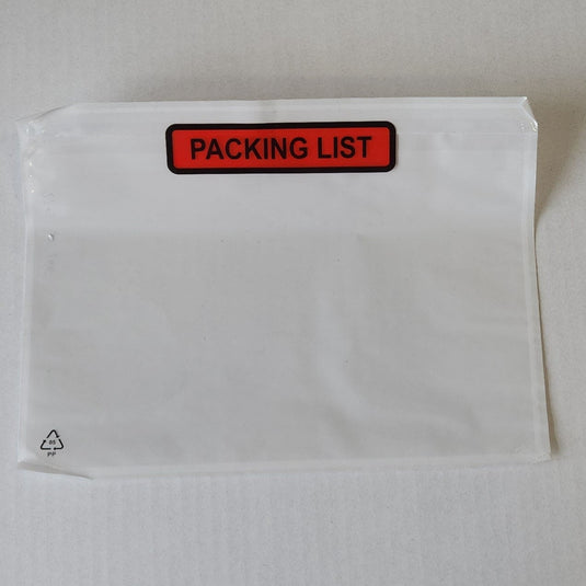 Paklijst"documents enclosed"  1/3 A4 225 x 115 mm