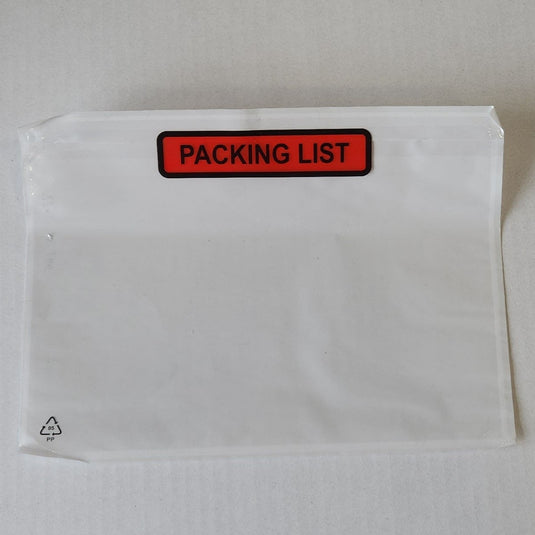Paklijst "packing list" A5 225 x 165 mm